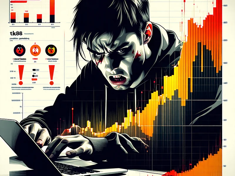 Hình ảnh minh họa các dấu hiệu cảnh báo của cờ bạc có vấn đề, với biểu tượng cảnh báo