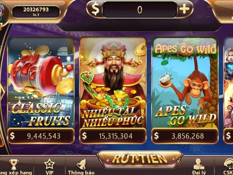 Trò chơi slot nổ hũ đầy màu sắc trên TK88 với biểu tượng tiền thưởng và jackpot