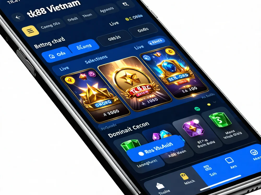 TK88 Vietnam - Giao diện ứng dụng di động hiển thị các tính năng công nghệ cao
