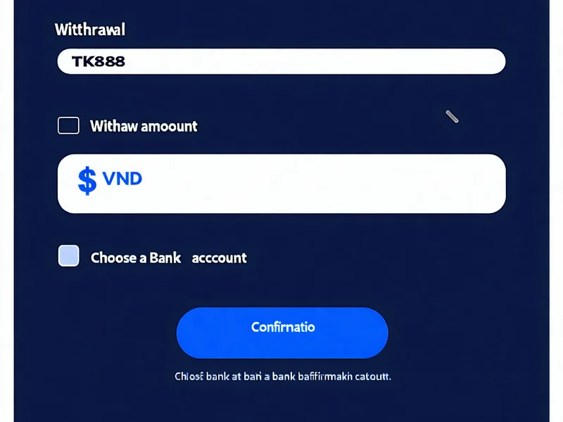 Giao diện hướng dẫn rút tiền an toàn tại TK88 Việt Nam